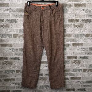 LRG Lifted Research Group Cotton/Linen Pants Men’s Size 34 Brown